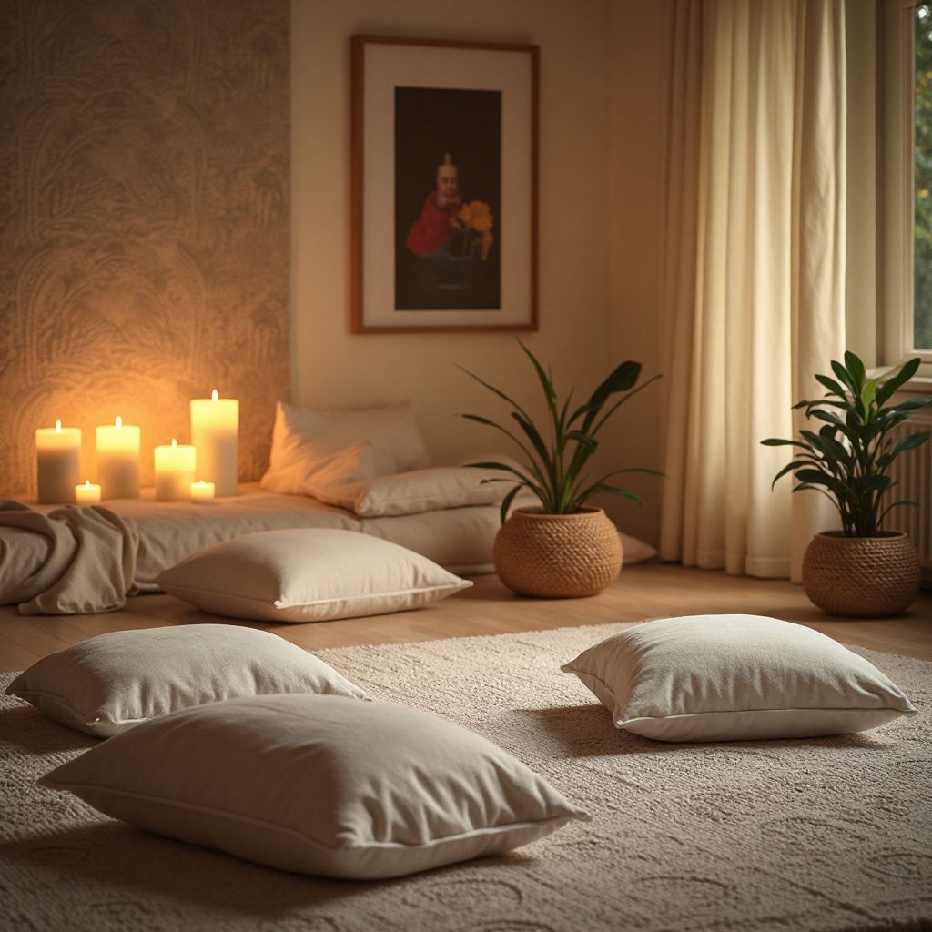 Meditation room setup